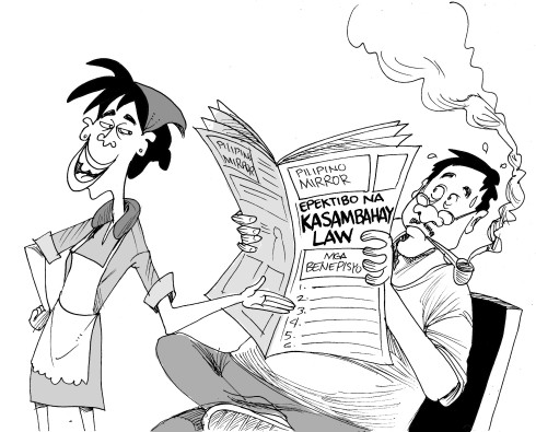 kasambahay law editorial cartoon ni bladimer usi