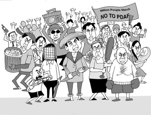no to pdaf, yes to badaf editorial cartoon by bladimer usi