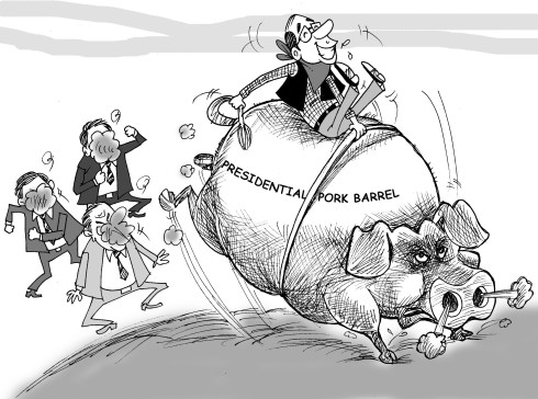 presidential pork barrel editorial cartoon by bladimer usi
